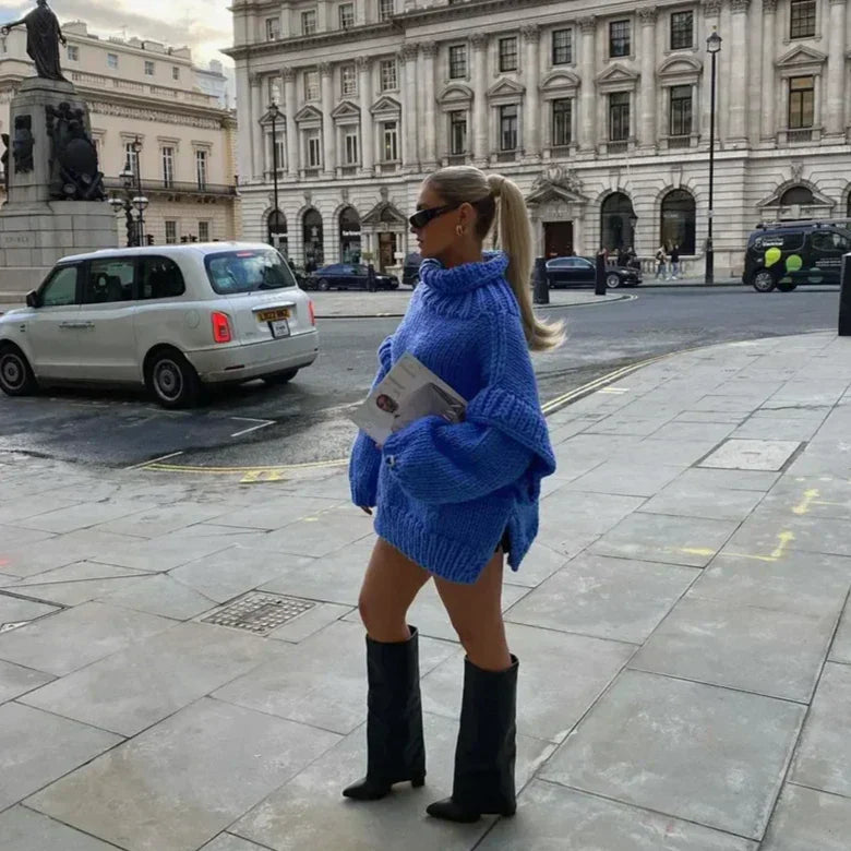 Valenzora | Oversized sweatshirt with turtleneck