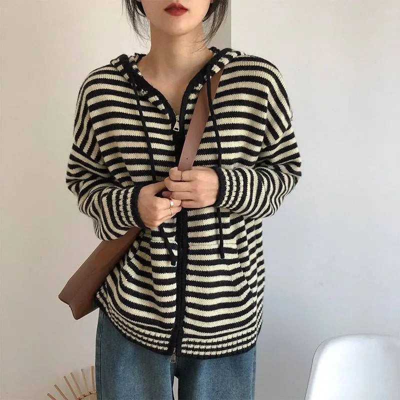 Striped Hoodie Sweatshirt