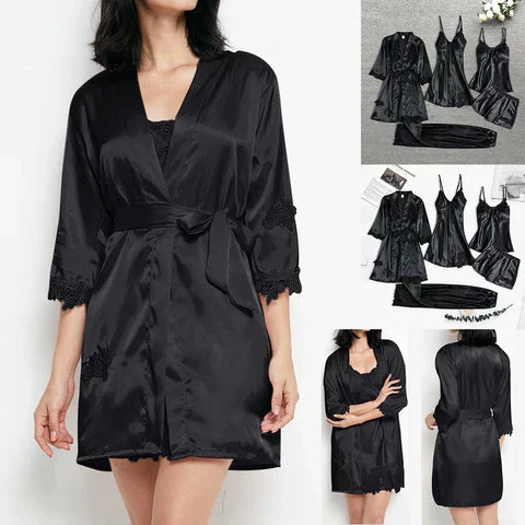 Valenzora | Satin lace pajama set for women