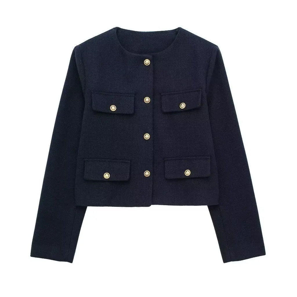 Valenzora - Trendy Buttoned Short Blazer