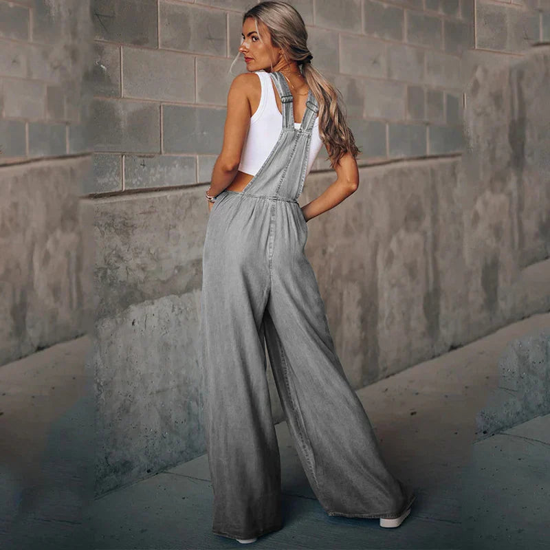 Valenzora | Boho Oversized Latzhose aus Denim