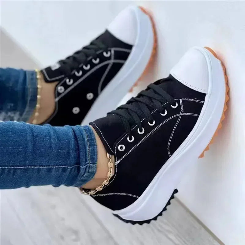 Valenzora | Canvas Sneakers Casual Lace-up Shoes