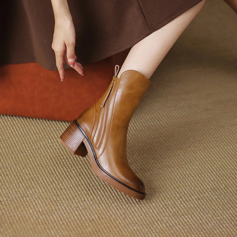 Valenzora | Leather ankle boots