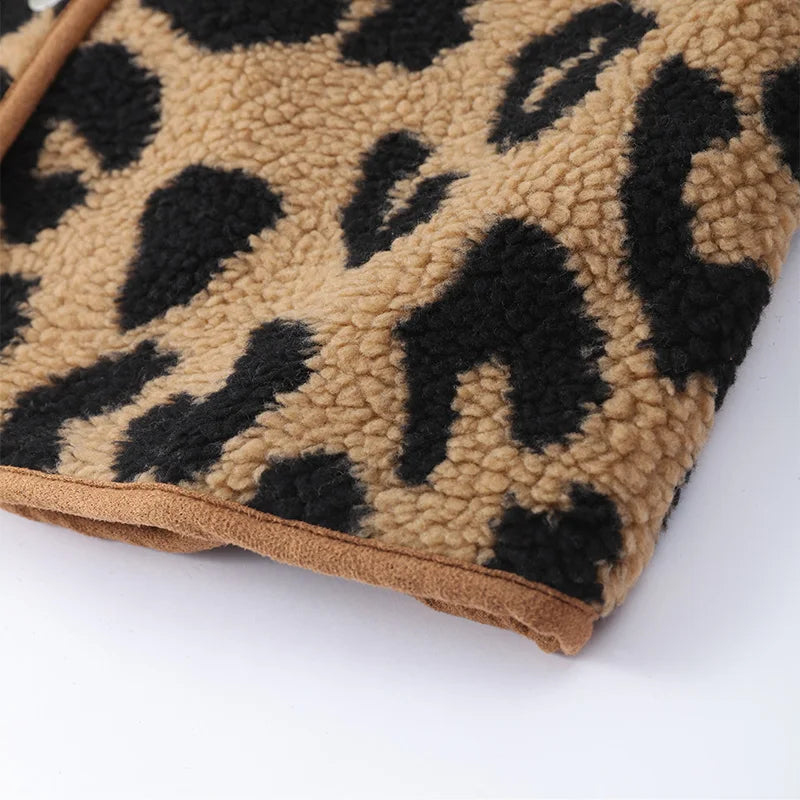 Leopard print winter jacket