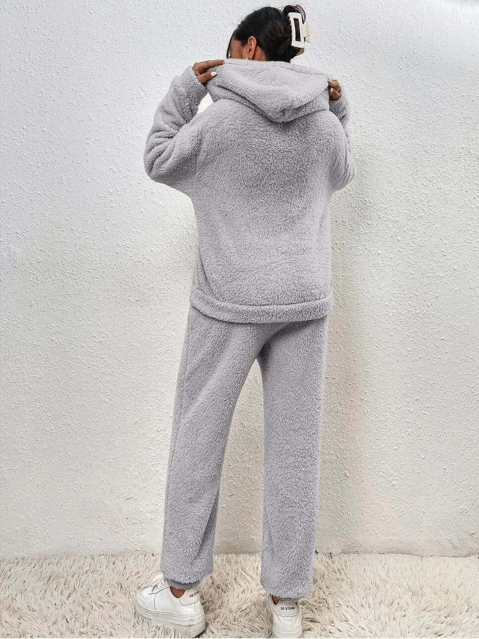 Valenzora | Teddy hooded loungewear for women