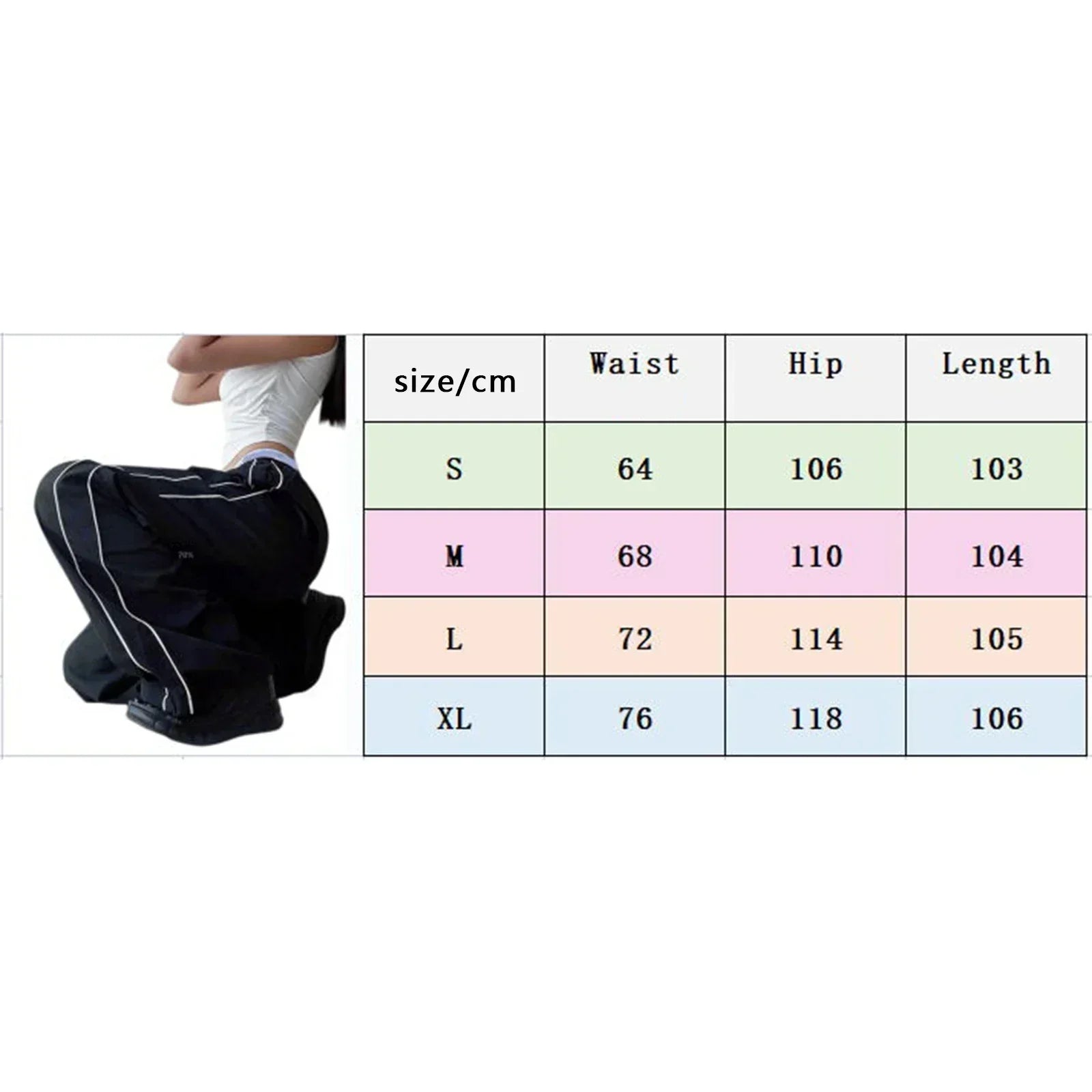 Valenzora | Women's Y2K Elastic Waist Cargo Pants Loose Solid Color Jogging Pants Tracksuit Bottoms with Pockets Streetwear