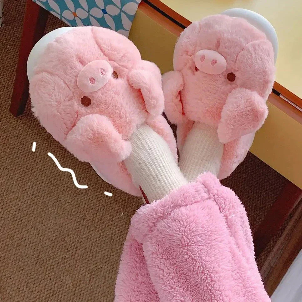 Valenzora | Fluffy Pig Slippers