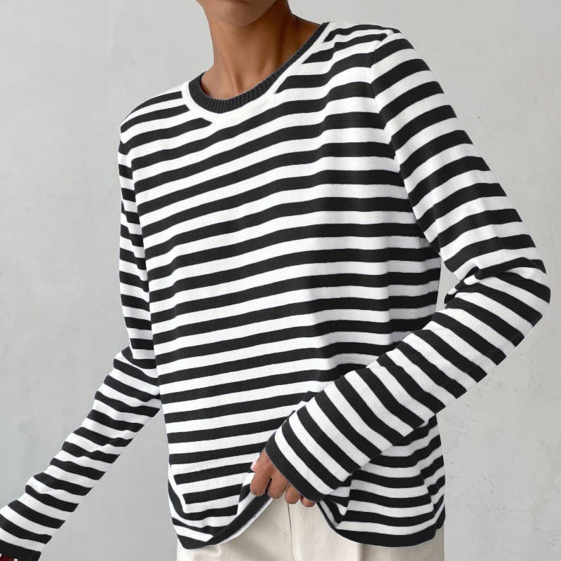 Valenzora | Long-sleeved top with striped pattern