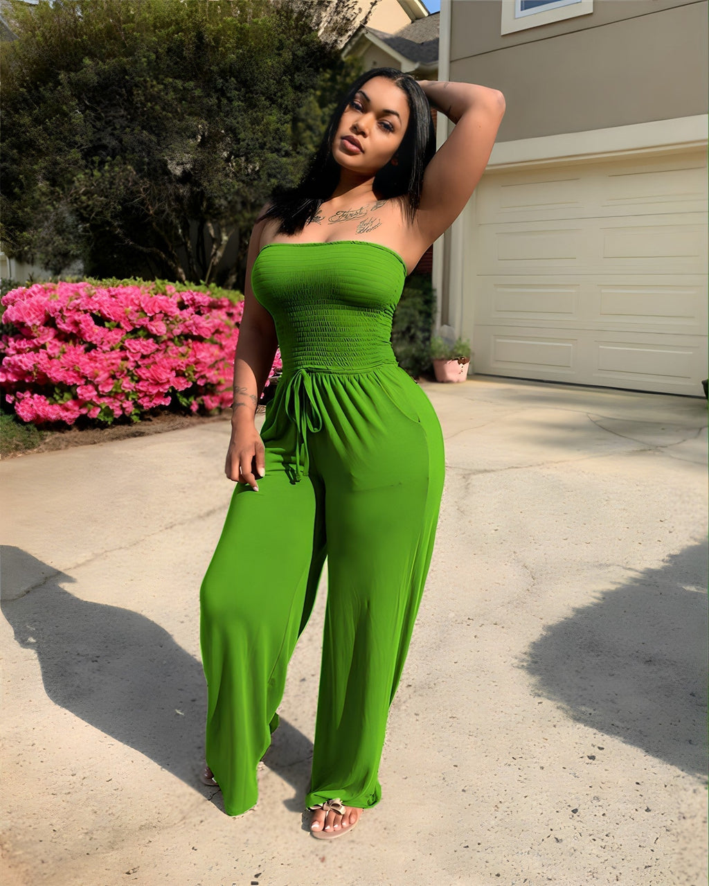 Jumpsuit without shoulders