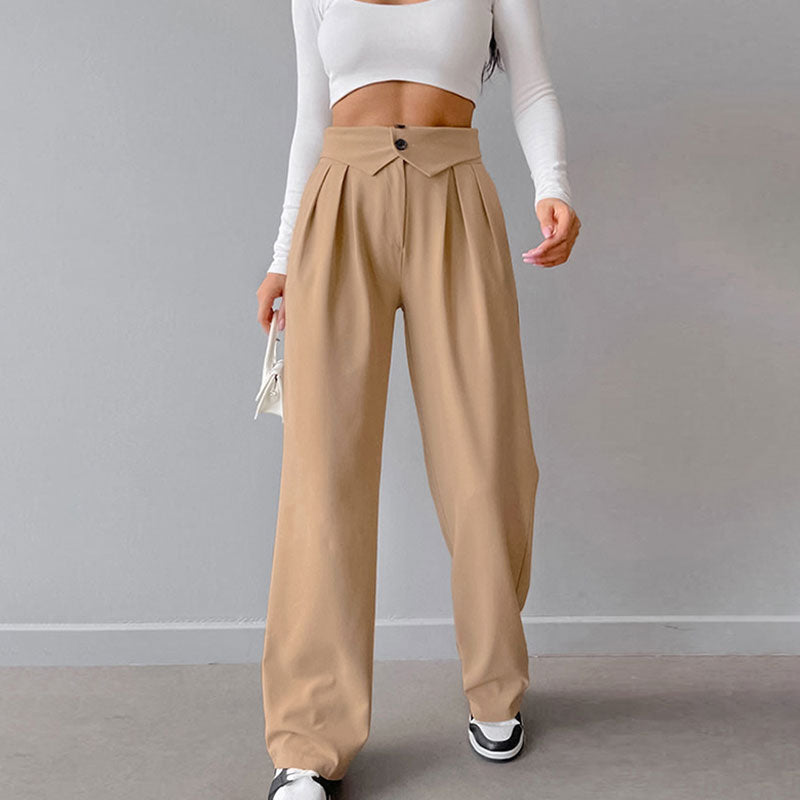 Valenzora | Stylish high-waisted trousers with pleats