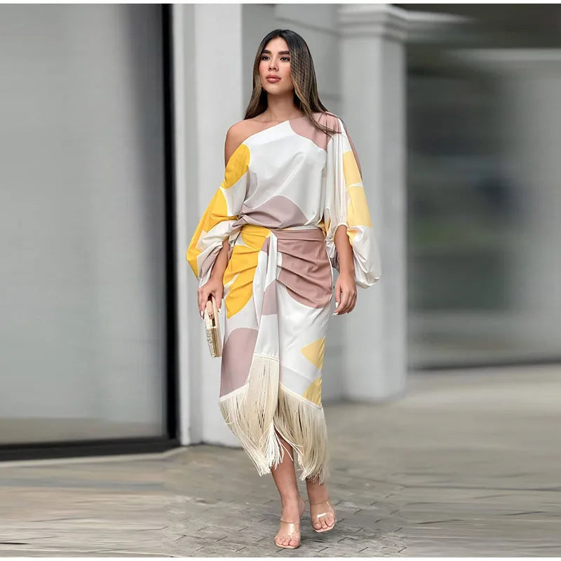 Glamorous and trendy summer skirt and top set