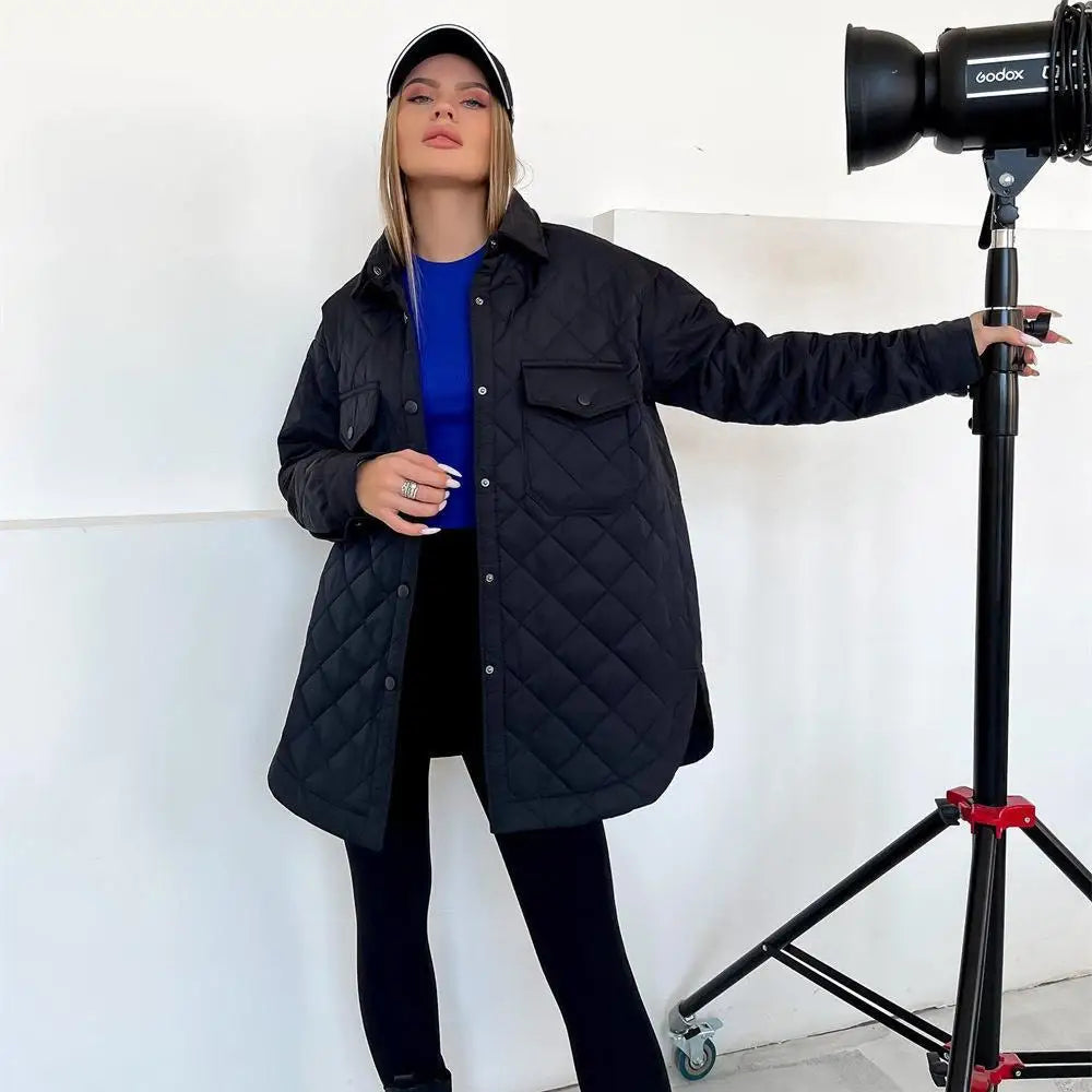 Steppjacke mit Druckknöpfen