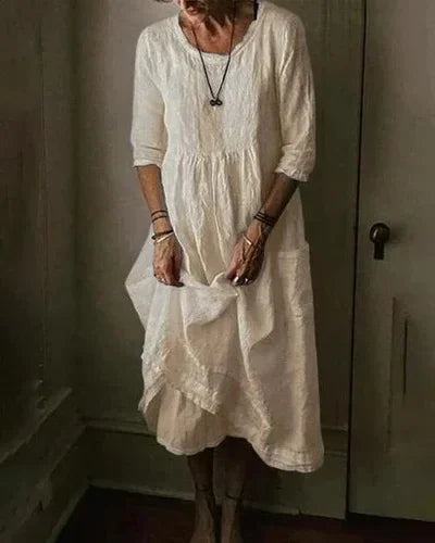 Valenzora | Oversized women's dress made of cotton-linen