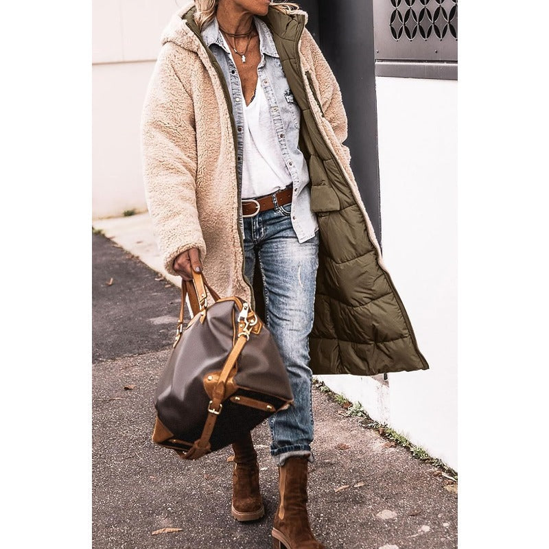 Valenzora | Reversible lange Pufferjacke