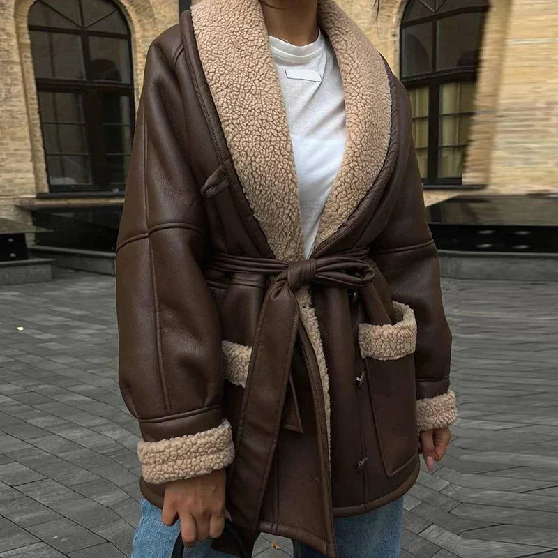 Winterlederjacke mit Fell