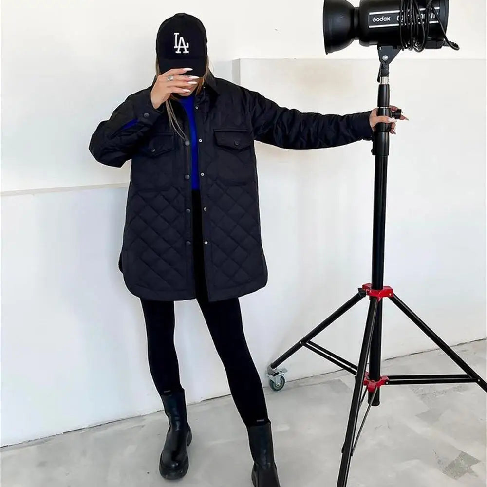 Steppjacke mit Druckknöpfen