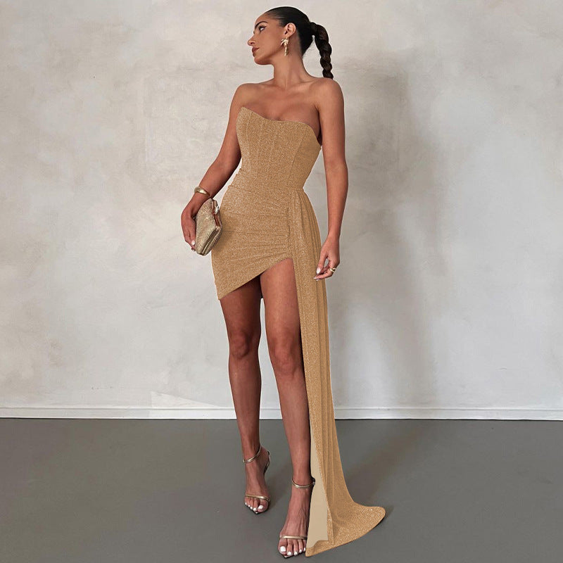 Valenzora | Glitter-free strapless dress
