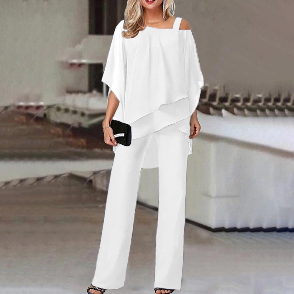 Valenzora | Damen Jumpsuit | Zweiteiler mit schulterfreiem Design