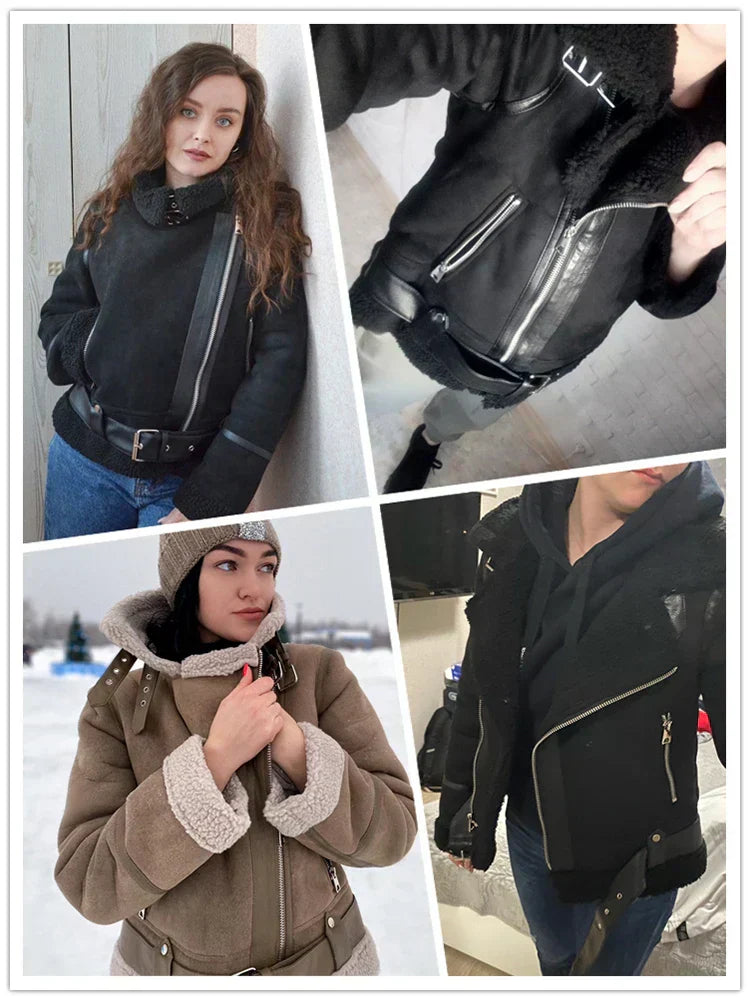 Valenzora - Thick Warm Suede Jacket
