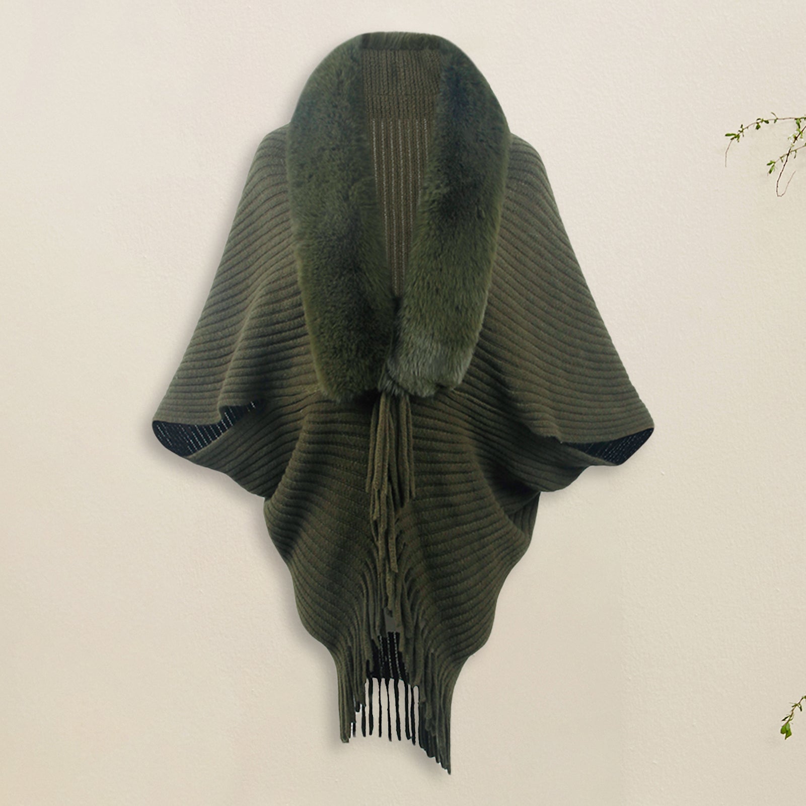 Gerippte Strickjacke mit langen Ärmeln