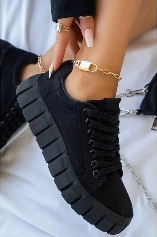 Valenzora | Suede Sneakers with Chunky Platform for Women