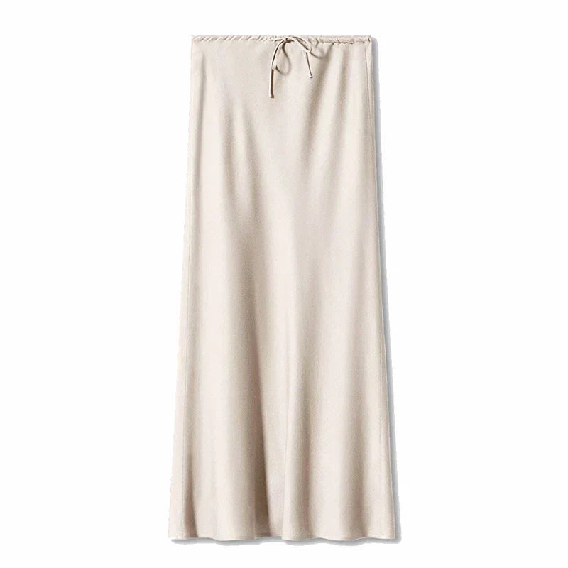 Clara™ – Maxirock aus Satin mit hoher Taille