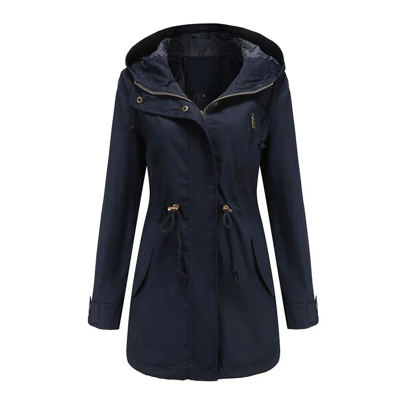 Valenzora | Cotton Trench Coat with Hood