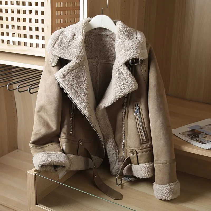 Valenzora - Thick Warm Suede Jacket
