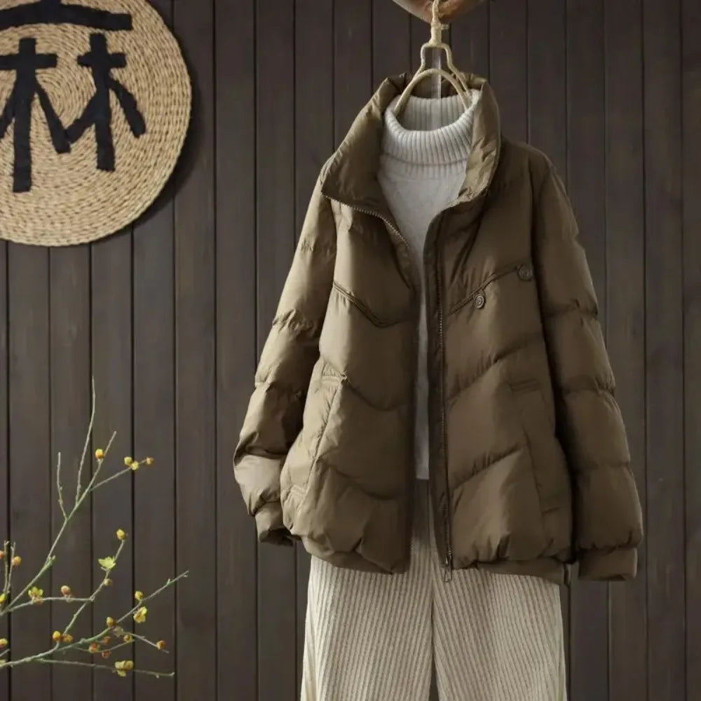 Valenzora - Women's quilted jacket with stand-up collar