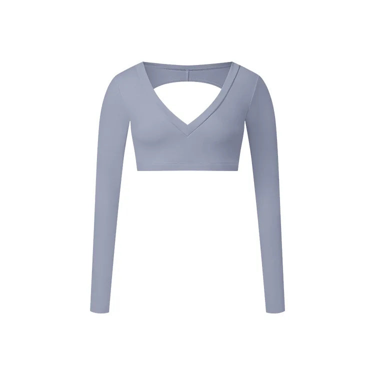 Valenzora | Women's long-sleeved sports top with V-neck