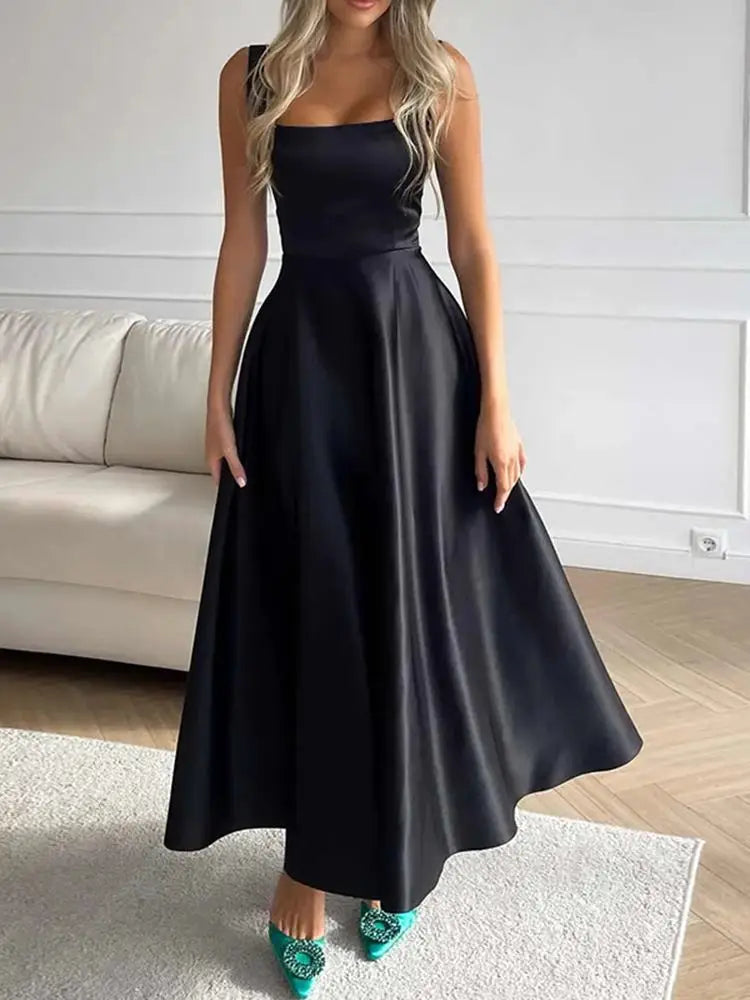 Valenzora | Modern Sleeveless Maxi Dress with High Waist for Women