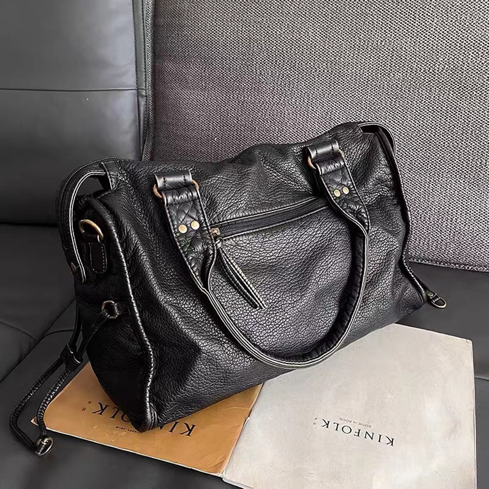 Obsidian - Luxury Black Leather Handbag