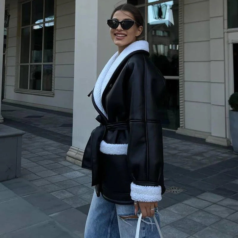 Winterlederjacke mit Fell