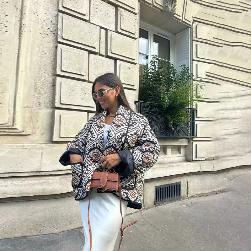 Valenzora | Elegant floral patterned jacket