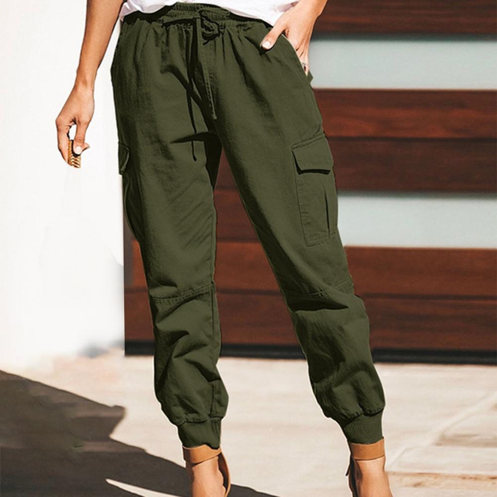 Valenzora | Straight cargo pants with drawstring