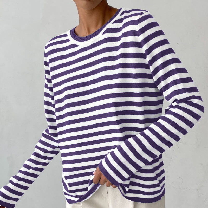 Valenzora | Long-sleeved top with striped pattern