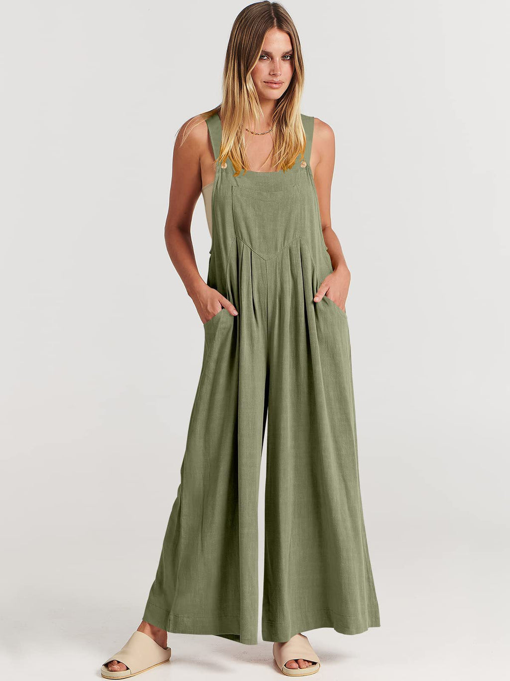 Rosabella™️ - Sleeveless Wide-Leg Jumpsuit