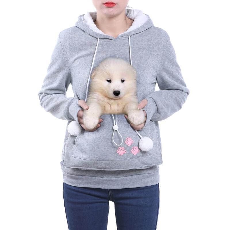 Valenzora - Women's hooded sweatshirt with embroidered zip pockets for casual winter wear