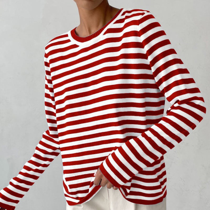 Valenzora | Long-sleeved top with striped pattern