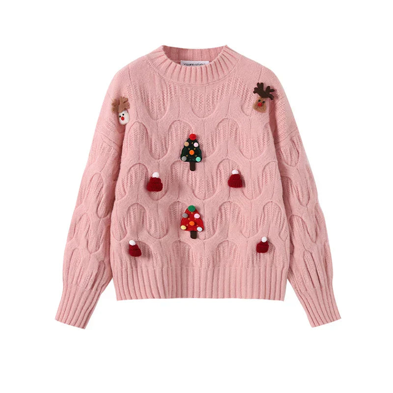 Valenzora - Ugly Christmas Sweater - Women's Vintage Style Christmas Sweater