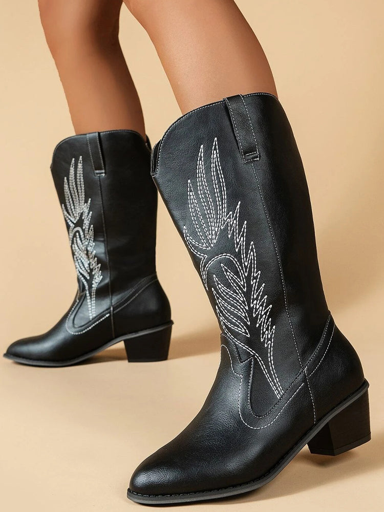 Valenzora Cowboy Boots | High-quality women's boots with boho print