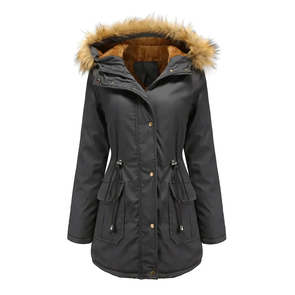 Valenzora - Long parka with fur