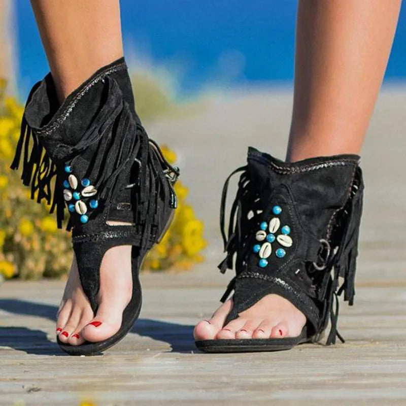 Valenzora | Fringe Boho Sandals
