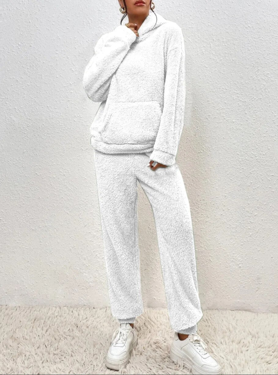 Valenzora | Teddy hooded loungewear for women