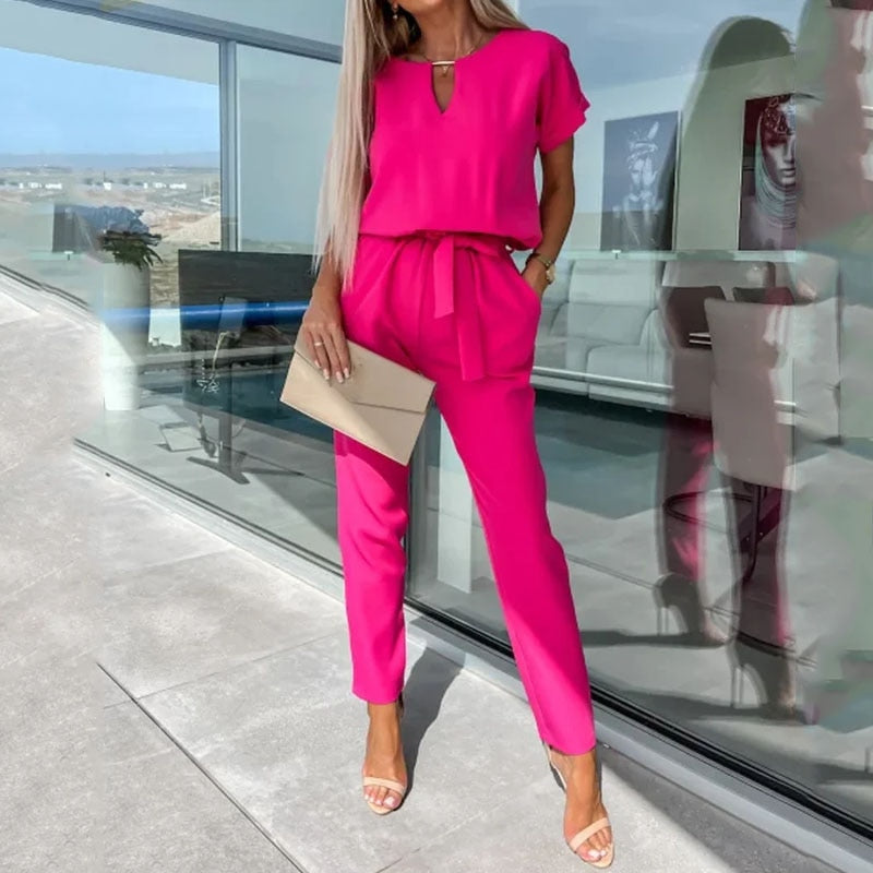 Valenzora | Kurzärmeliger Overall | Bequemer und trendiger Look