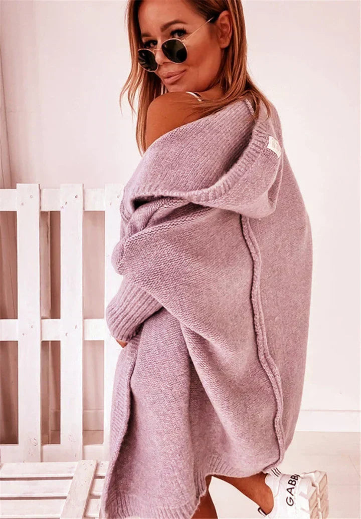 Valenzora | Superweiche Strickjacke mit Taschen und Kapuze für Damen