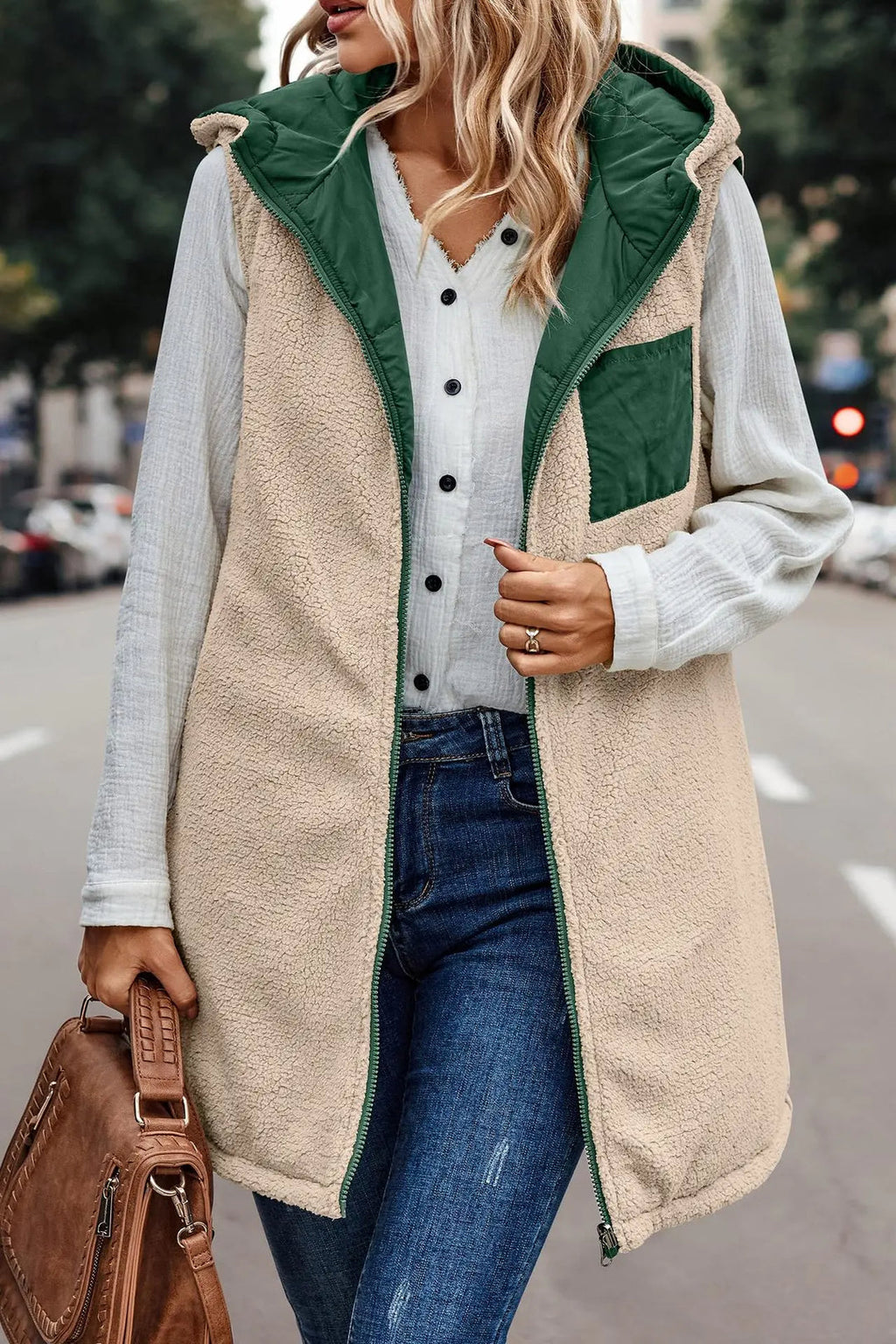 Valenzora | Jamia Reversible Hooded Vest