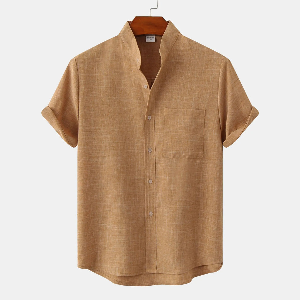 Valenzora | Luxurious linen shirt with short sleeves
