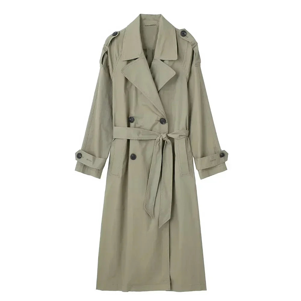 Valenzora - Women's long coat with belt