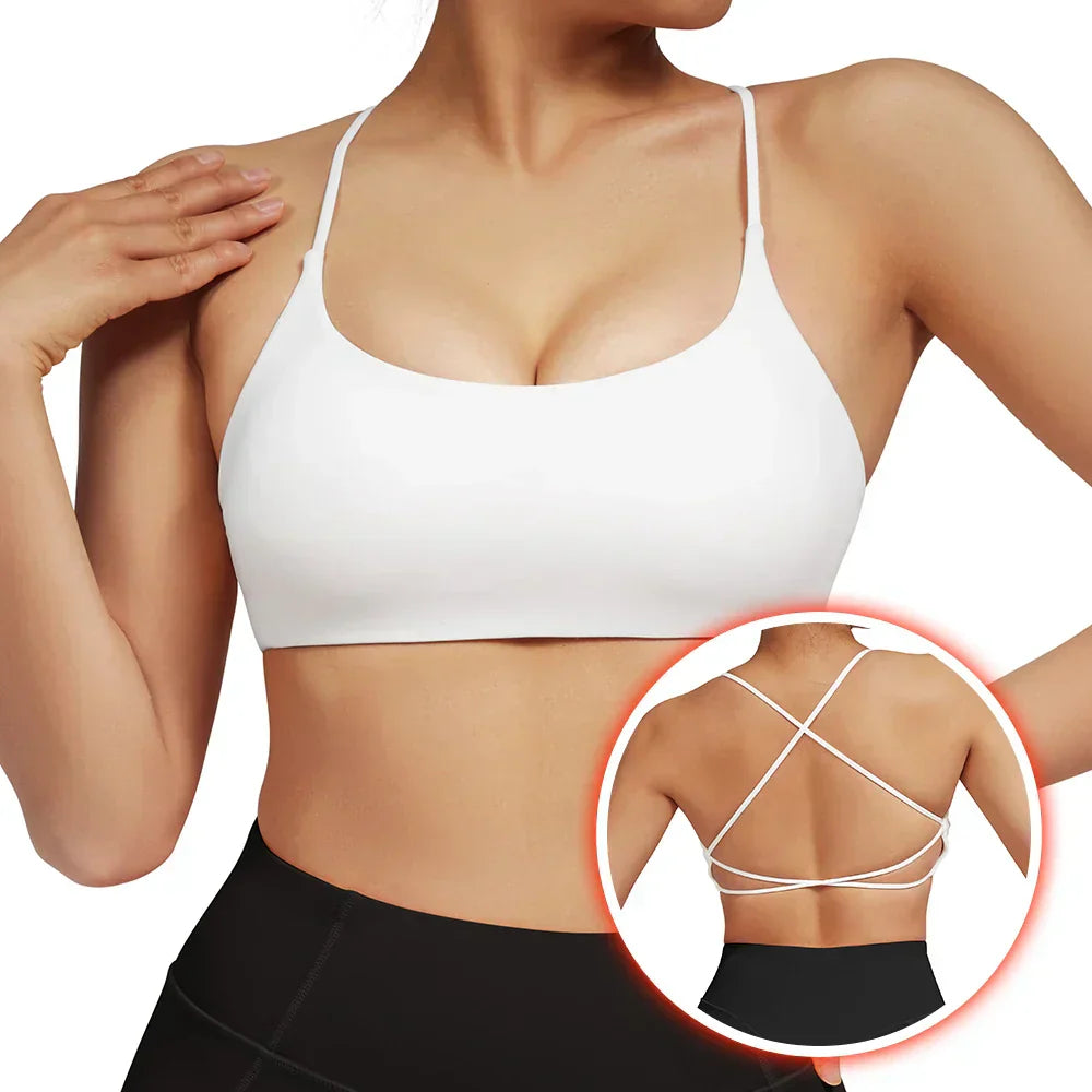 Valenzora | Backless Shockproof Fitness Sports Bra with Padding for Women